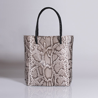 Natural Snakeskin Tote